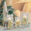 3-piece copper wire light LED candle light blue and white porcelain print with remote control 4"/5"/6", recessed flashing light string - 4 of 4
