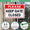 Unique Bargains Home Aluminum Reflective Please Keep Gate Closed Sign 10" x 7" - 3 of 4
