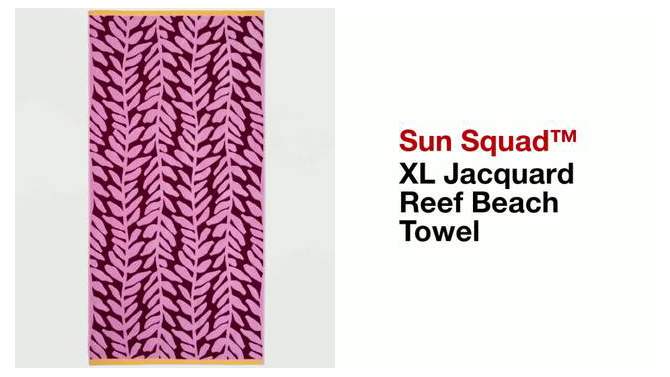 XL Jacquard Reef Beach Towel - Sun Squad&#8482;, 2 of 5, play video