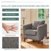 Fluffy Accent Reading Chair with Ottoman   | COLAMY | Dark Gray - image 3 of 4