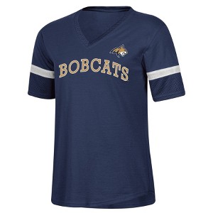 NCAA Montana State Bobcats Women's Mesh Trim V-Neck T-Shirt - 1 of 3