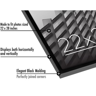Streamline Black Aluminum 22" x 28" Wall Poster Frame