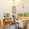 BAOURE 17.32" Black Lantern Tiered Pendant Light Fixture, 4 Light Modern Farmhouse Chandelier, Industrial Chandeliers for Living Room Kitchen Island - 2 of 4