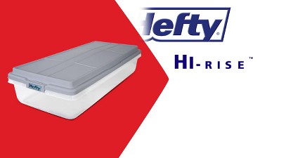 Hefty 63qt Hi-Rise Underbed Clear Storage Box