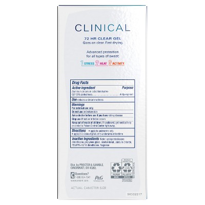 Secret Clinical Strength Clear Gel Antiperspirant and Deodorant for Women - Clean Lavender - 2.6oz