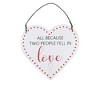 K & K INTERIORS 3.0 Inch Valentine Message Heart Kiss Love Hugs Tree Ornaments - 2 of 4
