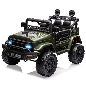 Coucheta 12V Electric Ride-On Truck for Kids: Remote Control, Spring Suspension, LED Lights, Music, 3 Speeds, for Age 4-8 - 1 of 4