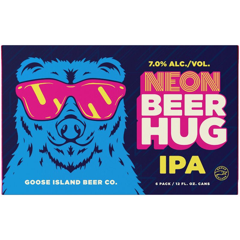 Goose Island Neon Beer Hug IPA - 6pk/12 fl oz Cans, 6 of 12