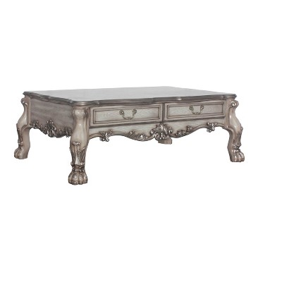 Dresden Vintage Bone White Finish Coffee Table