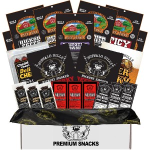 Buffalo Bills Low Calorie Jerky & More Gift Box (20 meat snacks with 70 calories or less) - 1 of 3