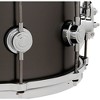 DW Collector's Series Satin Black Over Brass Snare Drum With Die Cast Hoops 14 x 6.5 in. Satin Black Over Brass - 2 of 4