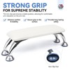 SAVILAND Pro Salon Armrest System - XL Ergonomic Hand Rest w/ Microfiber Leather Mat.(White) - 4 of 4