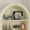 FUFU&GAGA Cream - Colored Arched Bookcase Display Cabinet with Magnetic Doors - Stylish Storage & Display Shelf - 3 of 4
