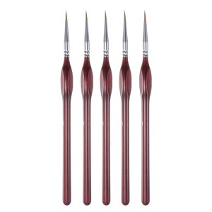 Unique Bargains Detail Nylon Hair Miniature Painting Brush 5 Pcs - 1 of 4