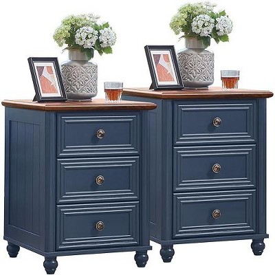 GYIIYUO 18" Wood Nightstand, Bedside End Table with Storage and Roman Column, Bed Side Tables Cabinet Dresser for Bedroom, Living Room