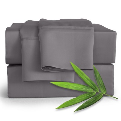 4 Piece Viscose from Bamboo Cooling sheets Ultra Soft 100% Organic Deep Pocket Luxury Bed Sheets with Pillowcases - Lux Decor Collection