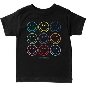 The Juniper Shop SmileyWorld Wink Rainbow Swirl Toddler Short Sleeve Tee - 1 of 4