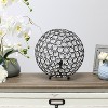 10" Elipse Medium Contemporary Metal Crystal Round Orb Table Lamp - Lalia Home - 3 of 4