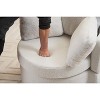 Vynxaria 31.5 Inch Beige Teddy Fabric Rotating Storage Accent Chairs with Back Cushions, 360' Degree Swivel,Ideal for Bedroom and Living Room - 4 of 4