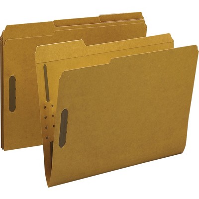 Sparco Fastener Folders w/2-Ply Top Tab 1/3 Cut Ltr 50/BX KFT SP17214