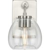 Progress Lighting Caisson 1-Light Bath Vanity Light, Brushed Nickel, Clear Glass Shade - 4 of 4