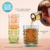 True Zoo Tiki Shot Glasses for Cocktails - Stackable Tropical Glassware Shot Glass Set, Tiki Colored Glass, Holds 2 Ounces, Multicolor, Set of 3 - 2 of 4