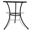 vidaXL Bistro Table Blue and White 23.6" Mosaic - 3 of 4