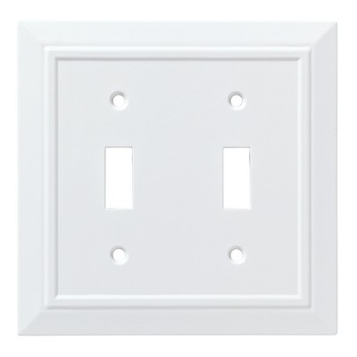 Franklin Brass Classic Architecture Double Switch Wall Plate White