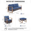 Gymojoy 5 Pieces Outdoor Patio Sofa Swivel Chair with Ottoman Set - 2 of 4