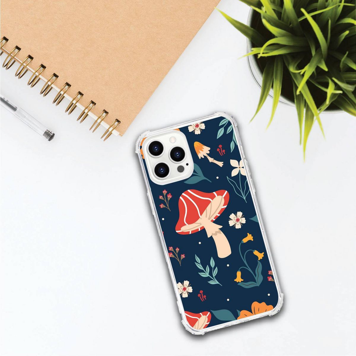 OTM Essentials Tough Edge iPhone 15 Pro Max Case - Fungi Forest Shrooms - thumbnail 2