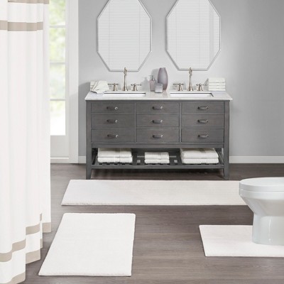 Hotel Collection Style Luxury Solid Bath Rug, Premium Touch Heavy Weight Fabric Quick-Dry Bath Rug for Year Round Use