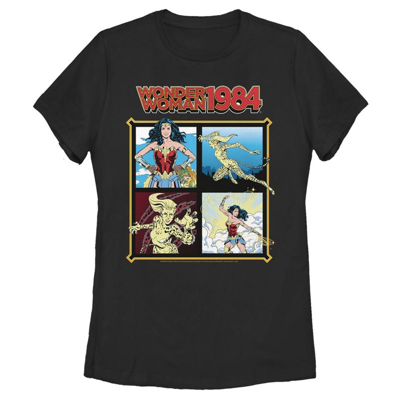 Women's Wonder Woman 1984 Comic Panels T-Shirt, 1 of 5