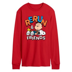 Men's - Peanuts - Rerun And Friends Long Sleeve Graphic T-Shirt - 1 of 3