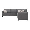 NicBex Sectional Sofa with Wide Track Armrests & 3 Pillows L Shaped Modular Sofa for Living Room & Apartment, Gray - 4 of 4