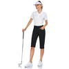 Pull On Capris for Women Elastic Waist Dressy Casual Hiking Golf Capri Pants with Pockets - 3 of 4
