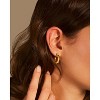 Molenia Gold Chunky Hoop Earrings for Women, 925 Sterling Silver 14K Gold Plated Huggie Earrings Jewelry Anniversary Christmas Birthday Gifts for Her - 2 of 4