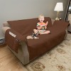 Couch Slipcover for Dogs and Cats - 100-Percent Waterproof and Washable - 3-Cushion Pet Sofa Furniture Cover with Non-Slip Straps by PETMAKER (Brown) - 2 of 4