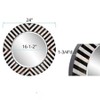 Howard Elliott 24" Julianna Round Beveled Wall Mirror with Black and White Horn and Shell Frame - 4 of 4