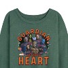 Women's - Marvel - Guardian Of Your Heart Valentine Lightweight French Terry Wide Neck Long Sleeve Shirt - 2 of 4