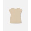 Deux par Deux Girl Organic Cotton Tee Beige and Cream Koala - 2 of 3