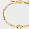 SUGARFIX by BaubleBar Crystal Initial Chain Bracelet - Gold - 4 of 4