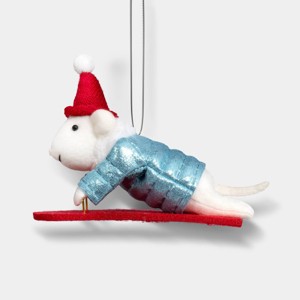 Fabric Sledding Mouse Christmas Tree Ornament - Wondershop™ : Target