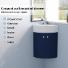 Vynxaria Corner Bathroom Vanity Sink Combo for Small Space Wall Mounted Cabinet Set, Ceramic Sink(BVC05316NB) - 3 of 4