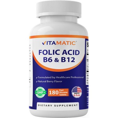 Folic Acid B6 & B12 - 180 Tablets