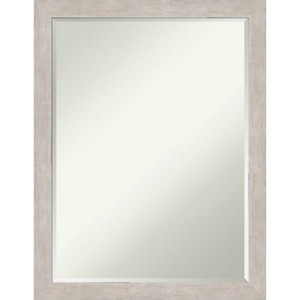 Amanti Art Marred Silver Petite Bevel Wood Bathroom Wall Mirror 26.5 x 20.5 in. - 1 of 4