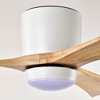 YUHAO 52 Inch Flush Mount  Quiet 6 Speed DC Motor Ceiling Fan with Light, 3 Walnut Wood Blades - 4 of 4
