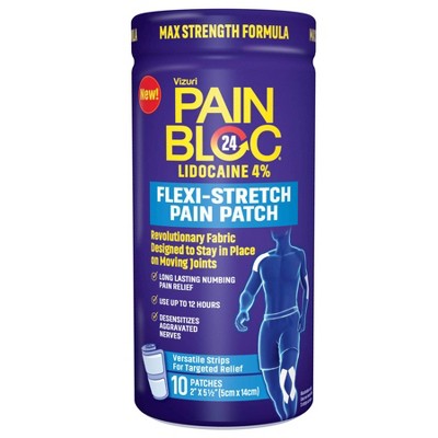 PainBloc24 Flexi-Stretch Pain Tape Lidocaine - 10ct