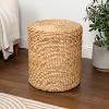 JONATHAN Y Zoey Modern Coastal Hand-Woven Hyacinth Stool - 2 of 4