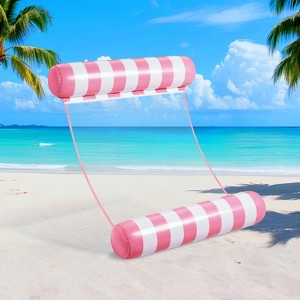 Joyfy Hammock Pool Floats Adult, 2 Packs 4-in-1 Versatile Beach Lake Inflatable Floats Lounger, Poolside Relaxation PVC Water Hammock - 1 of 4
