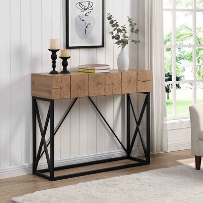 Luxury Sofa Table Industrial Console Table With 2 Drawers Farmhouse Console Sofa Table For Living Rooms Entrances Hallway Balcony Kitchens